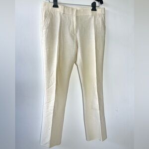 Tory Burch Textured Cream White Pants, Cotton, size 6